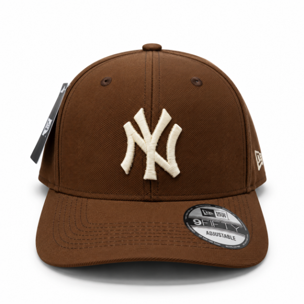 Producto - Ny curva marrón claro logo unicolor clásica regulable