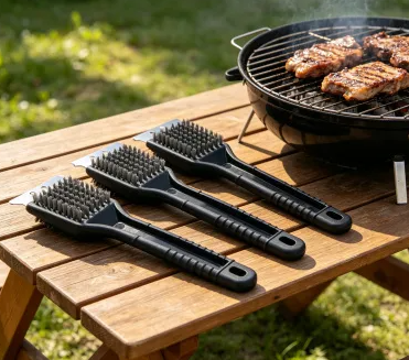 Producto - Cepillo de cola redonda para parrilla de 8 pulgadas