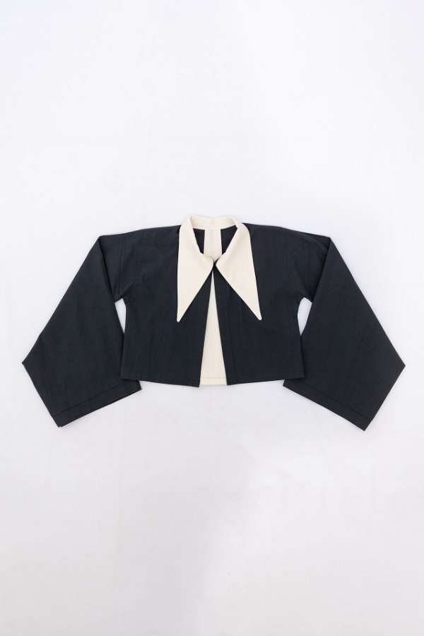 Producto - kimono Céfiro - negro y natural