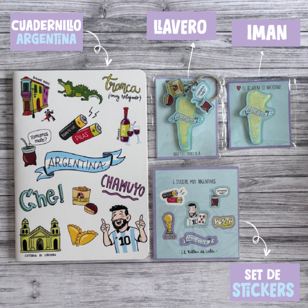 Producto - KIT REGALO SOY ARGENTINO (4 PRODUCTOS, CUADERNILLO TAPA BLANDA)