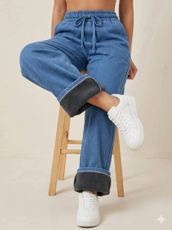 Producto - LINEA TAHI Palazo símil jeans con corderito