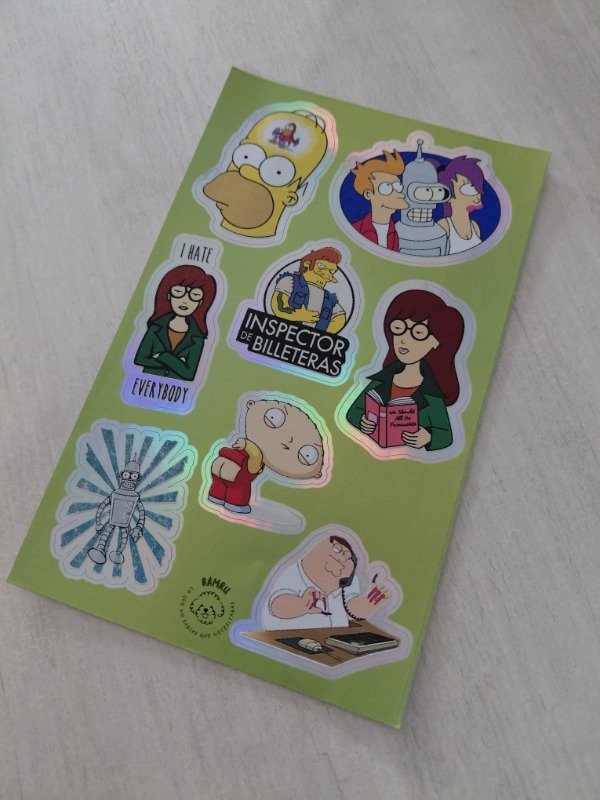 Producto - Planchitas de stickers - Dibujitos animados #014