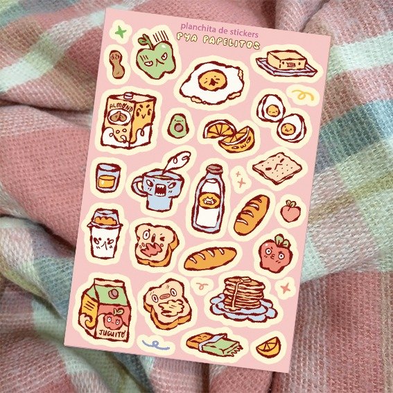 Producto - planchita de stickers "mega merienda"