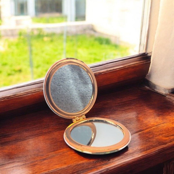 Producto - Espejo de Mano redondo - Gatito/Flor