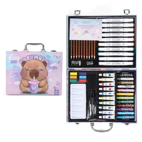 Producto - SET DE ARTE CAPIBARA 51PZS EN VALIJA 30X23X5CM CHIMOLA
