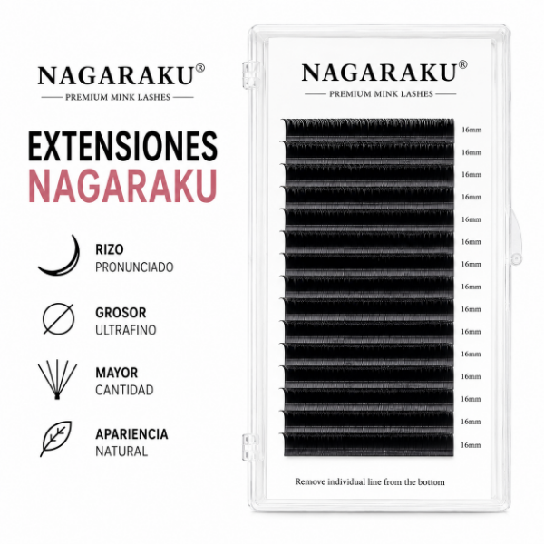 Producto - EXTENSIONES NAGARAKU CURVA D 0.07 X 16 LÍNEAS
