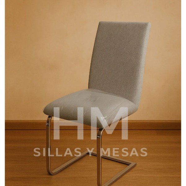 Producto - Silla Madrid pana antimanchas PREMIUM y caño cromado