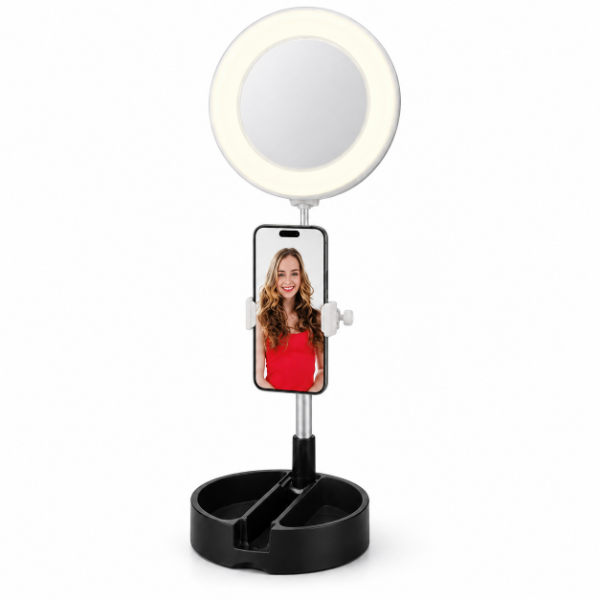 Producto - ESPEJO LED PELGABLE C/SOPORTE CELULAR