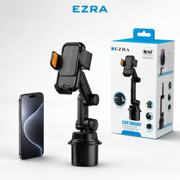 Producto - Soporte Celular Auto Portavasos Brazo Extensible Premium HL147. - 0