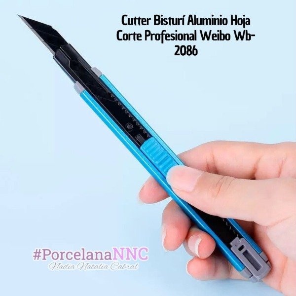 Producto - Cutter Bisturí Aluminio Hoja Corte Profesional Weibo Wb-2086