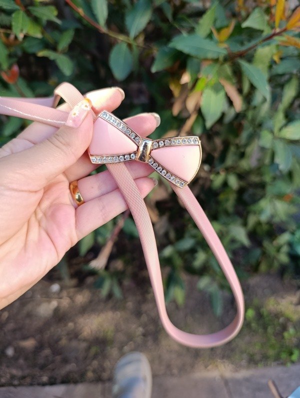 Producto - Cinto rosa nude perlas