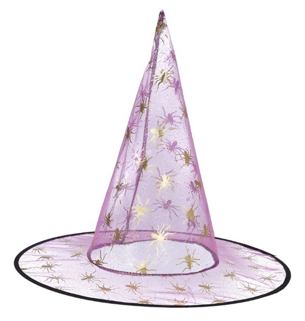 Producto - Sombrero Bruja Transparencia arañas