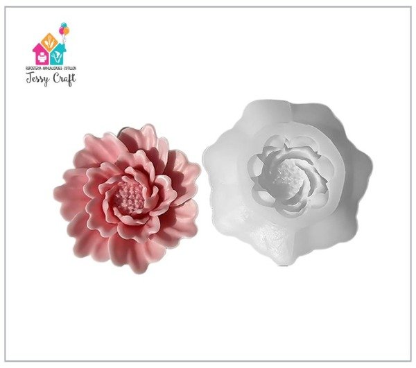 Producto - Molde de silicona - Peonia abierta 3D, Cod. BM3424