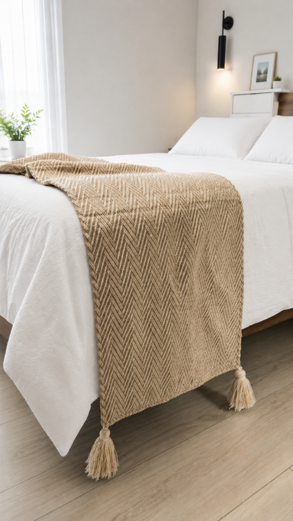 Producto - Pie de cama con borlas