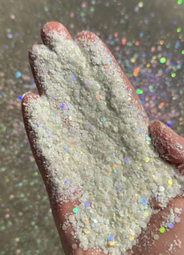 Producto - Glitter blanco pastel
