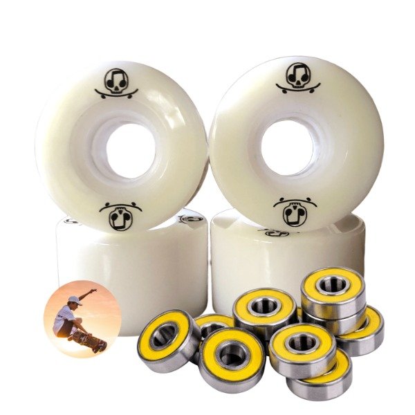 Producto - Ruedas Skate 55mm 80a + Rulemanes - Blandas P Calle Cruiser ENVIO GRATIS - 0