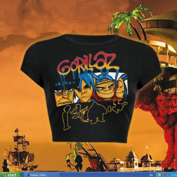 Producto - 2000s gorillaz - Baby tee
