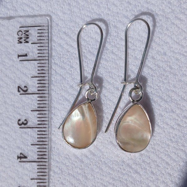 Producto - Aros plata 925 Nácar gotas - 3