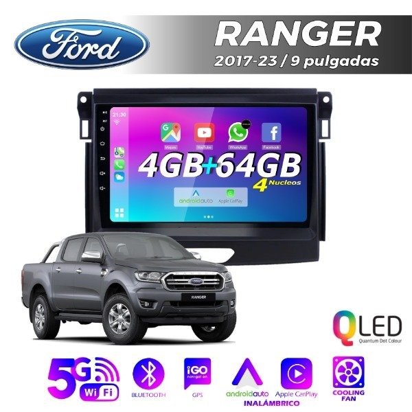 Producto - MULTIMEDIA FORD RANGER 2017-23 - 9 PULGADAS CARPLAY Y ANDROID AUTO