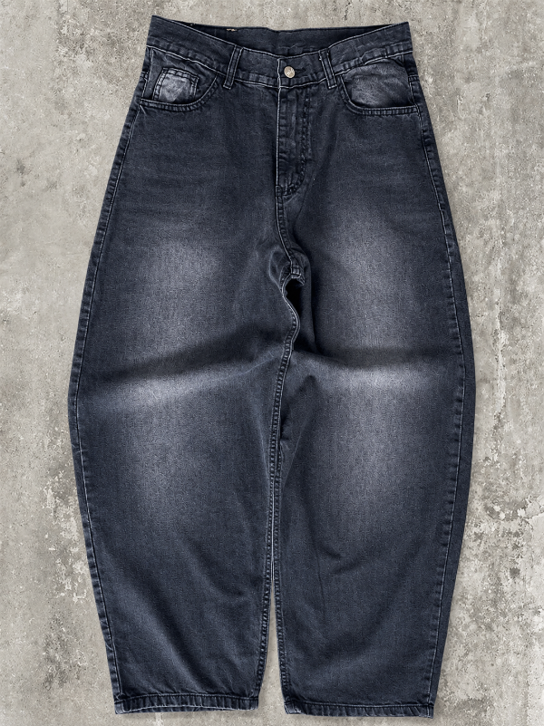 Producto - Jean Baggy Jaspeado negro - 0