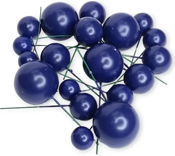 Producto - Set de esferas plasticas azul oscuro 20 unidades