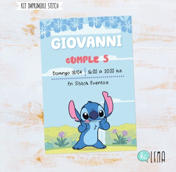 Producto - Kit imprimible Stitch