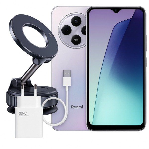 Producto - Xiaomi Redmi 14c 4g 256gb 8gb Violeta + soporte magnetico