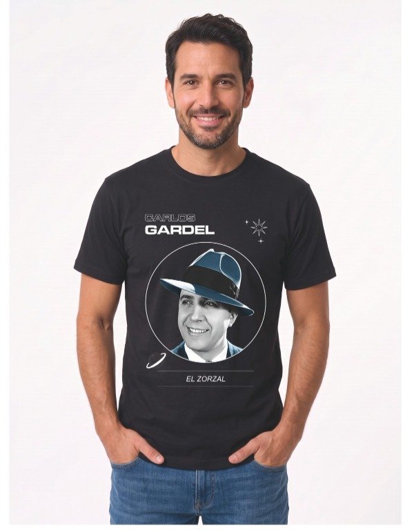 Producto - Remera Carlos Gardel El Zorzal - Negra - 1