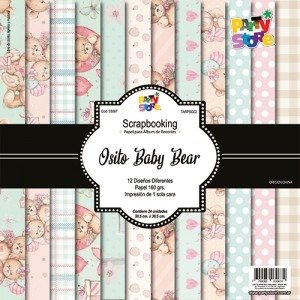 Producto - PAPEL SCRAPBOOKING 160gr OSITO BABY BEAR 24hojas 30,5x30,5cm