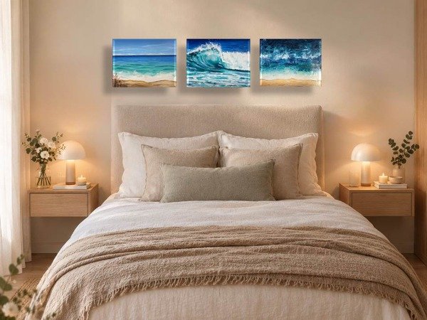Producto - Obra TRIPTICO PLAYAS 120x30cm - 0