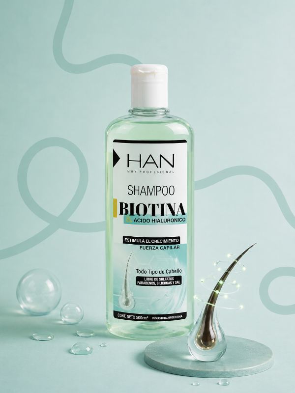 Producto - Shampoo Biotina y Ácido Hialurónico Fuerza Capilar 500 ml HAN
