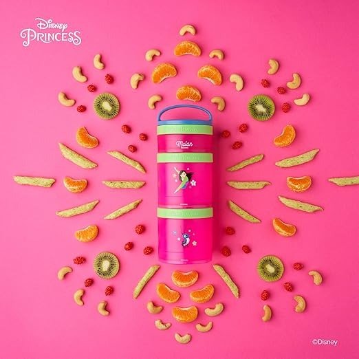 Producto - Recipiente de  3 tazas apilables para aperitivos para escuela y viajes