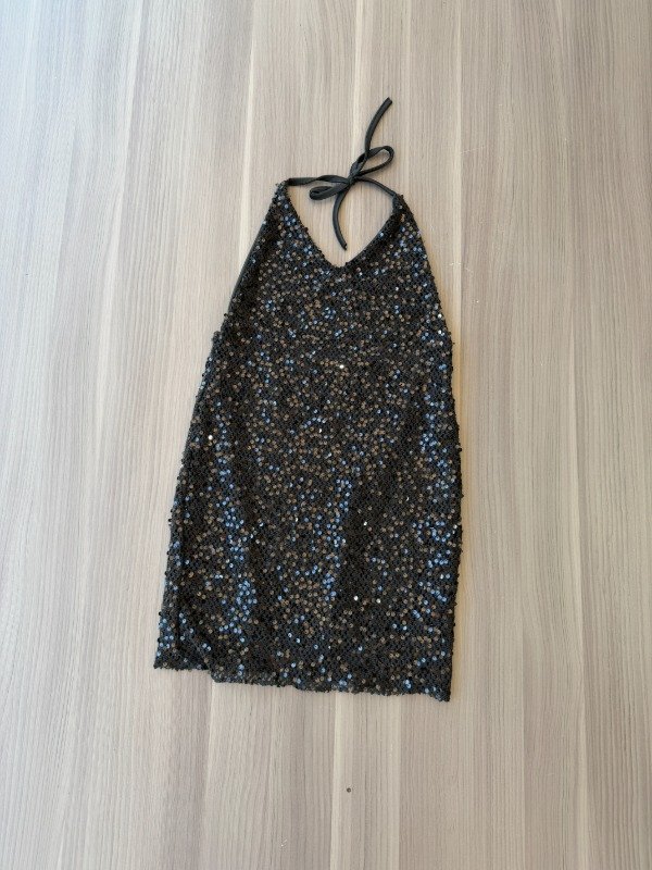 Producto - Vestido Noctis negro con lentejuelas negras - 0