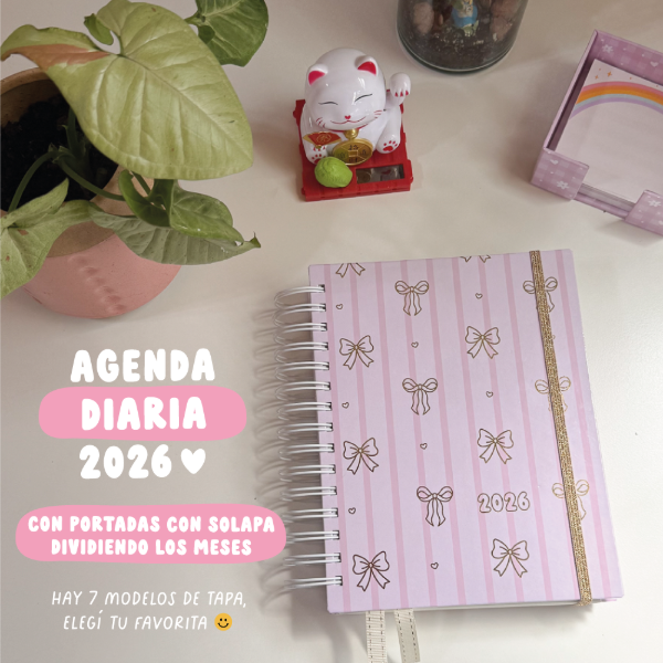 Producto - Agenda diaria 2026 - Con portadas a color! - PREVENTA