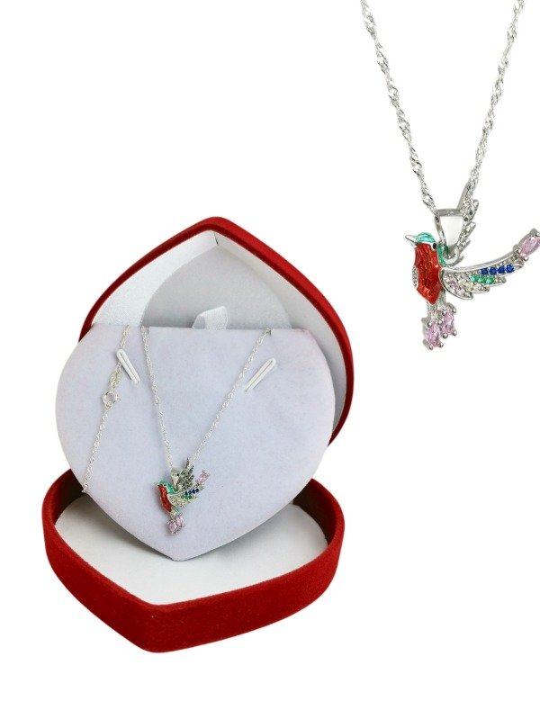 Producto - Conjunto Colibrí de la felicidad Plata 925