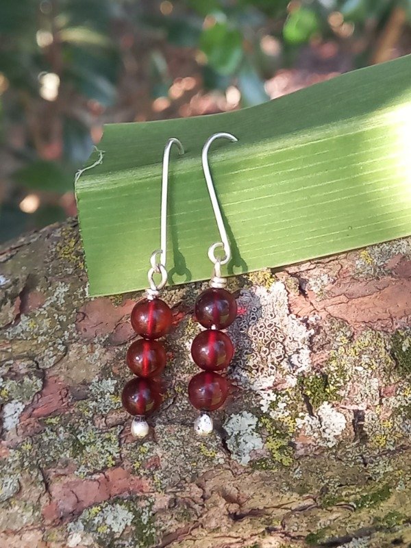 Producto - Aros de Ambar Baltico y plata - 3