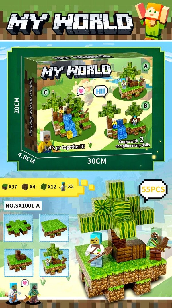 Producto - Bloques magneticos Minecraft (1001A)