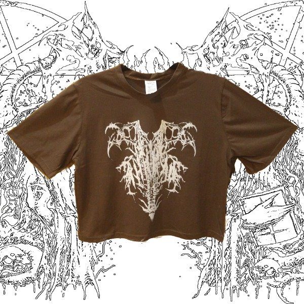 Producto - Remera Crop Lik Thread Chocolate