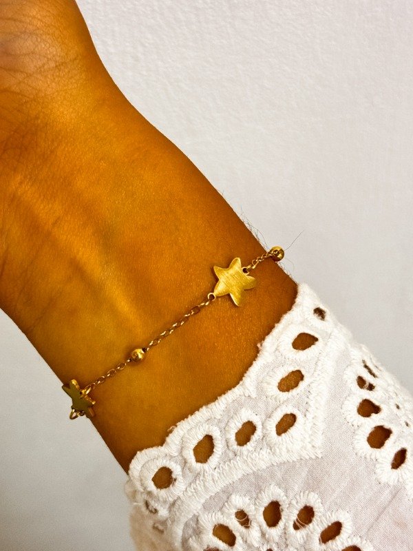 Producto - Pulsera estrellas doradas