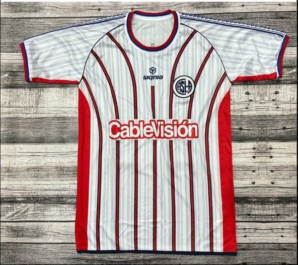 Producto - Camiseta San Lorenzo Cablevision Blanca Rayada