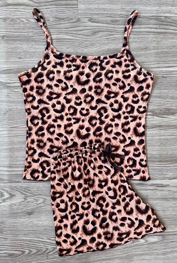 Producto - pijama morley animal print chocolate