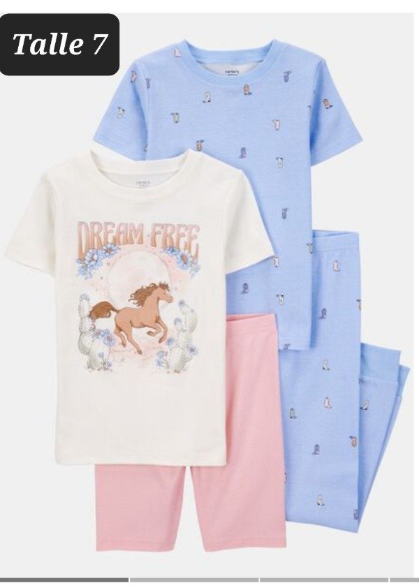 Producto - Pijama carters talle 4 piezas talle 7 caballo