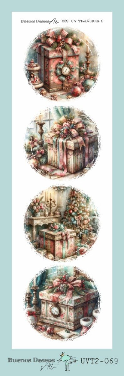 Producto - NAVIDAD - Lamina DECO TRANSFER FACIL UVT2 069 8,5x28cm