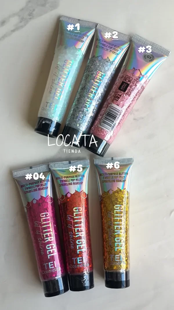 Producto - GLITTER EN GEL PARA ROSTRO Y CUERPO TEI