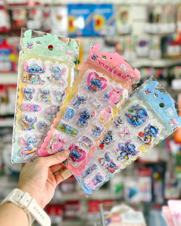 Producto - Stickers Stitch 3D ,con agüita y brillitos