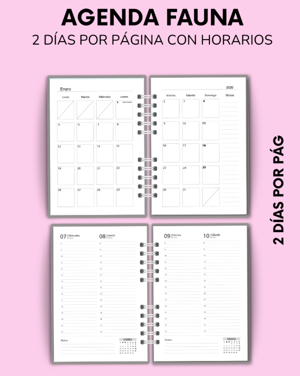 Producto - AGENDA FAUNA - 2 días por página - 3