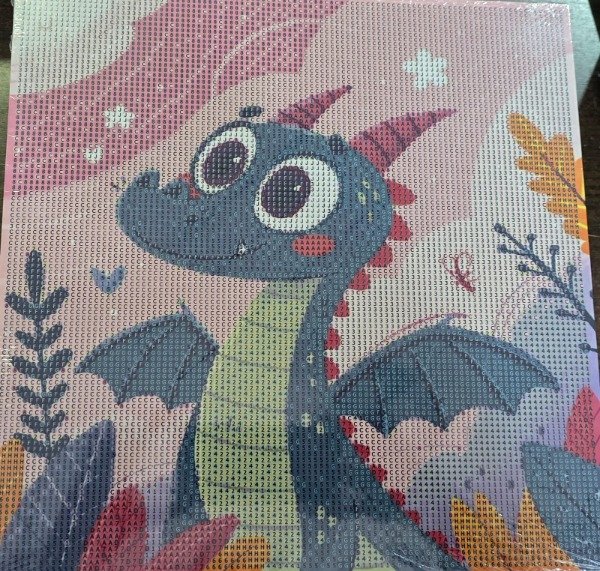 Producto - DIAMOND PAINTING 30X30 BASTIDOR DRAGON TIERNO