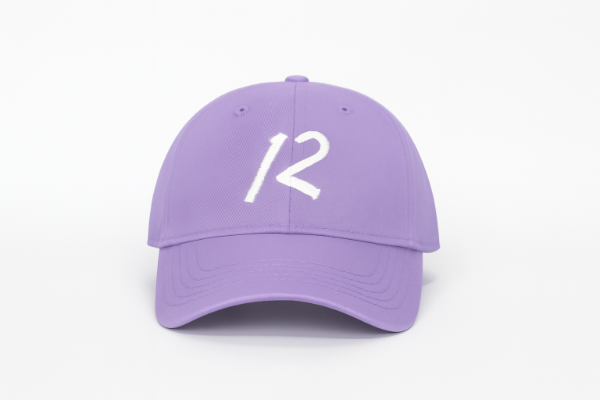 Producto - Gorra clásica para adultos con bordado 12 lila , unisex