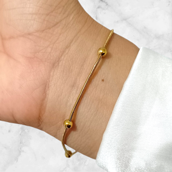 Producto - Pulsera clapton con bolitas AD 100091