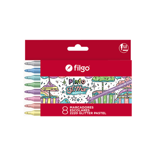 Producto - Marcadores Filgo Pinto x8 Glitter Pastel